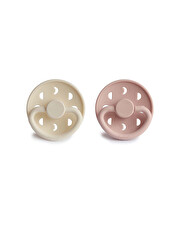 Lot de 2 sucettes Moon silicone Coloris blush/cream  Frigg