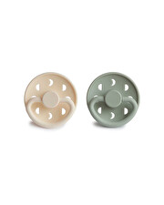 Lot de 2 sucettes Moon silicone Coloris cream/sage Frigg