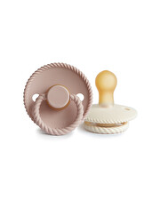 Lot de 2 sucettes Rope latex Coloris blush/cream  Frigg