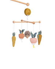Mobile musical croisillon Trois petits lapins Moulin Roty
