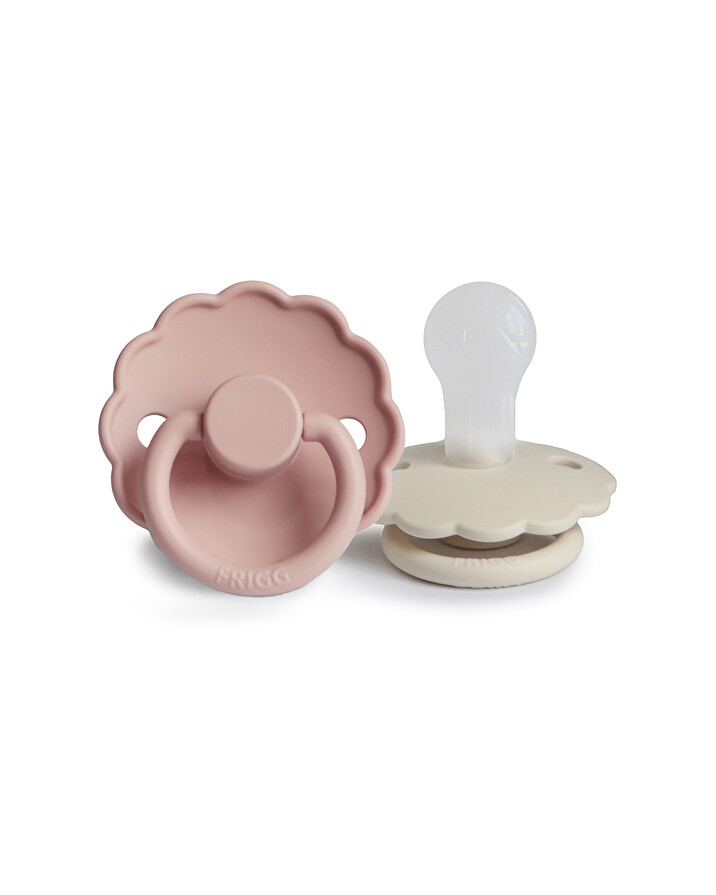 Lot de 2 sucettes Daisy silicone Coloris blush/cream Frigg