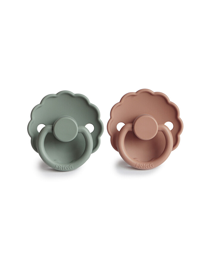 Lot de 2 sucettes Daisy silicone Coloris lilypad/rose gold Frigg
