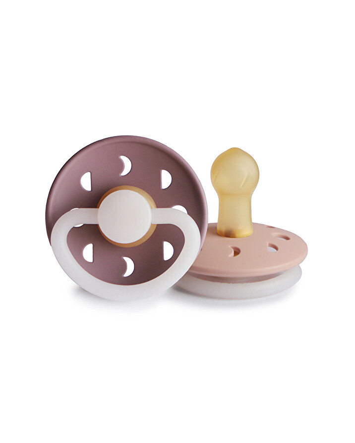 Lot de 2 sucettes Moon night latex Coloris mauve/blush  Frigg
