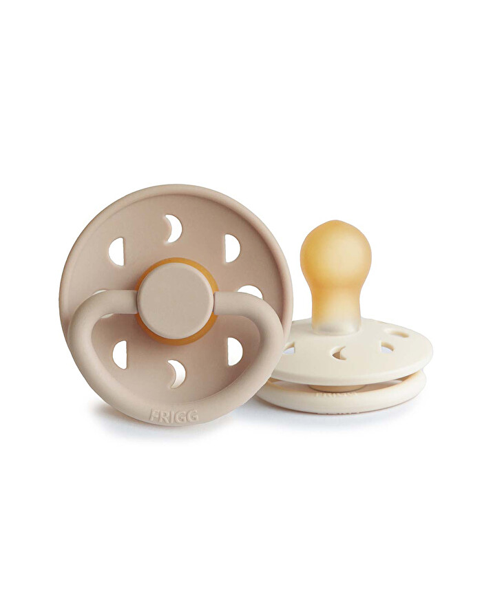Lot de 2 sucettes Moon latex Coloris cream/croissant  Frigg