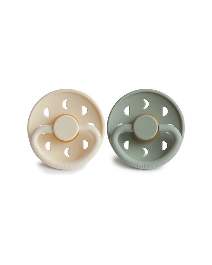 Lot de 2 sucettes Moon latex Coloris cream/sage  Frigg