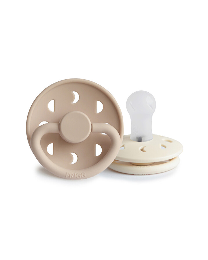Lot de 2 sucettes Moon silicone Coloris cream/croissant  Frigg
