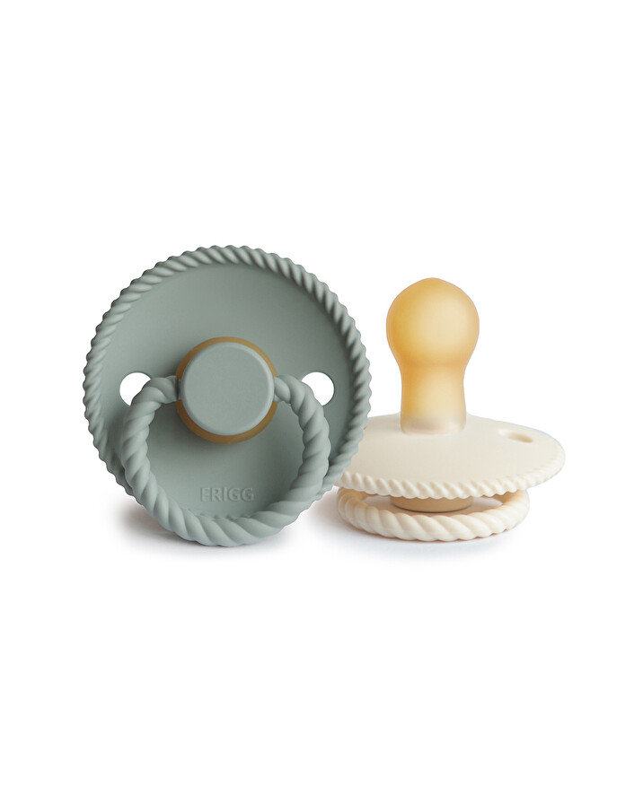Lot de 2 sucettes Rope latex Coloris cream/sage  Frigg
