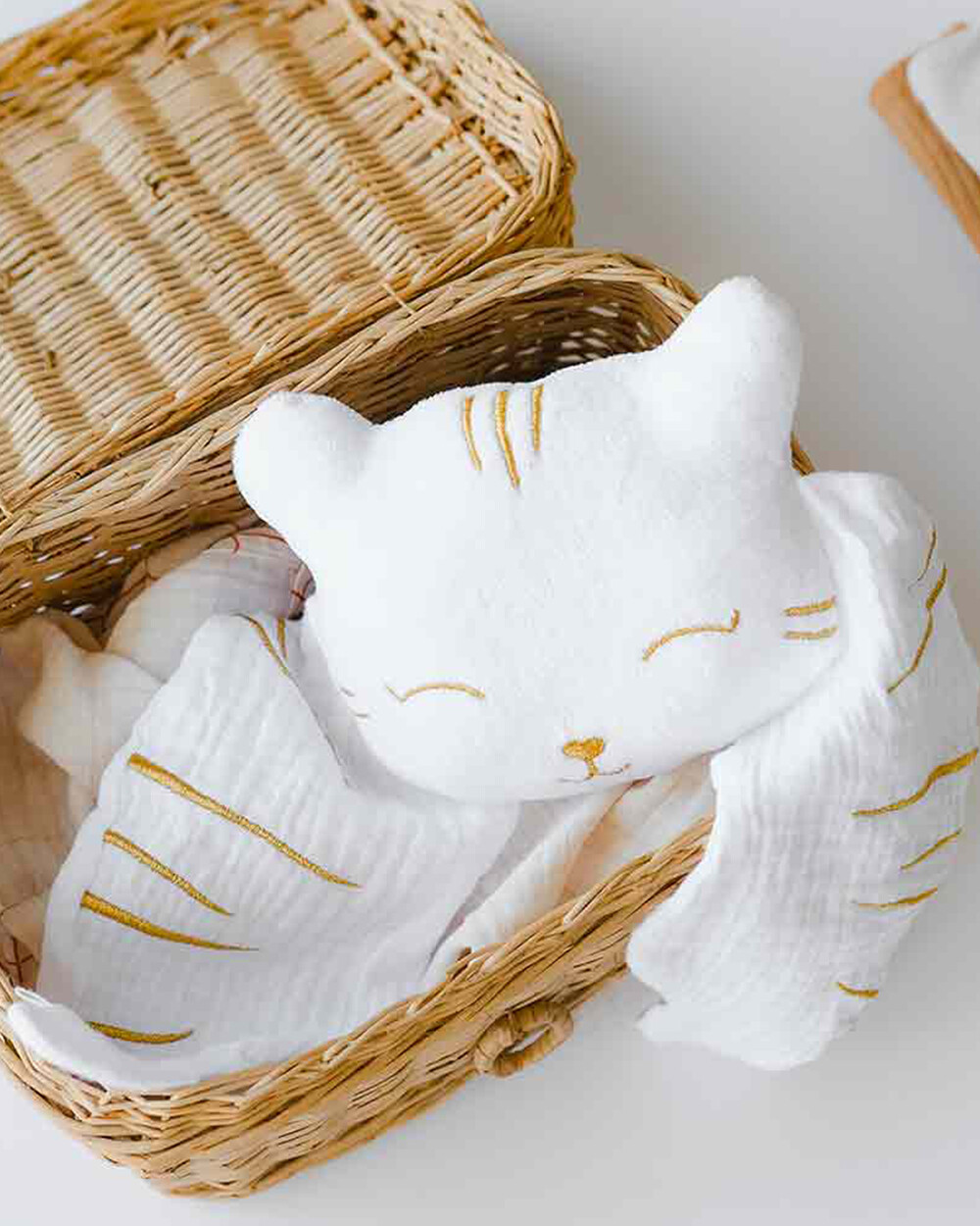 Doudou bola Tigre Coloris blanc  Ilado
