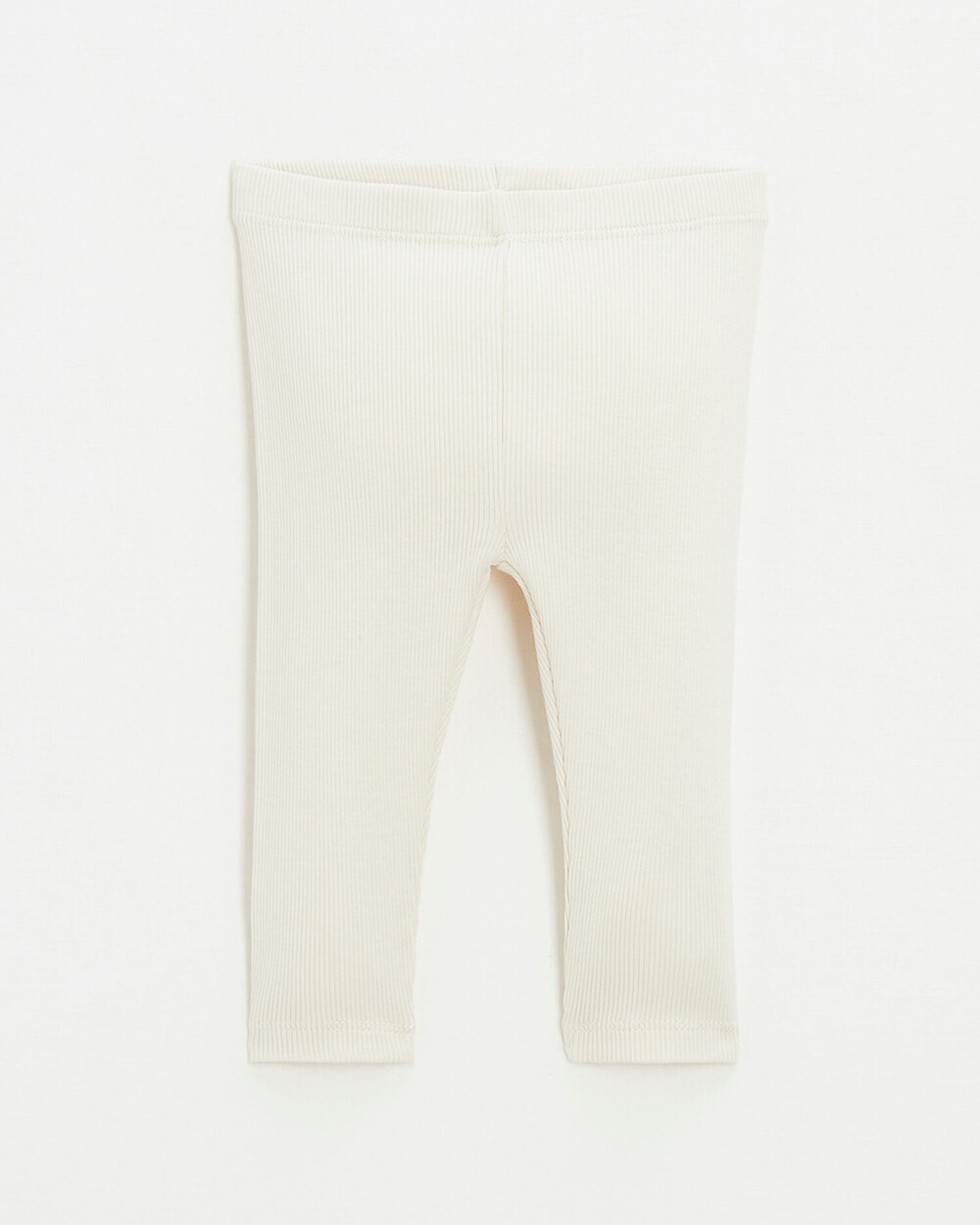 Legging en côtes en coton Coloris craie Natalys
