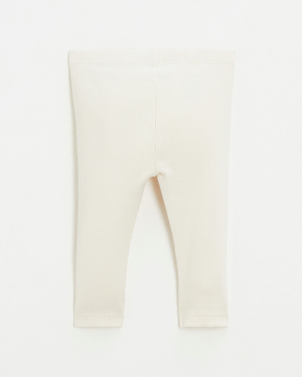 Legging en côtes en coton Coloris craie Natalys