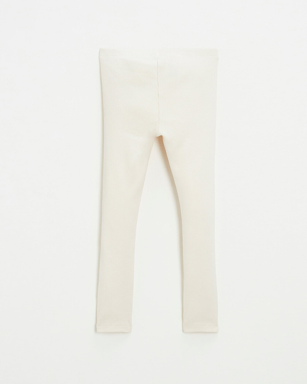 Legging en côtes en coton Coloris craie Natalys