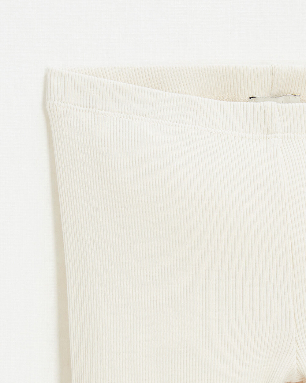 Legging en côtes en coton Coloris craie Natalys