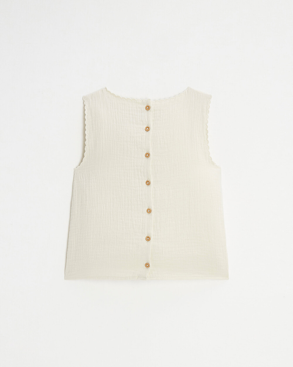 Blouse sans manches brodée Coloris naturel Natalys