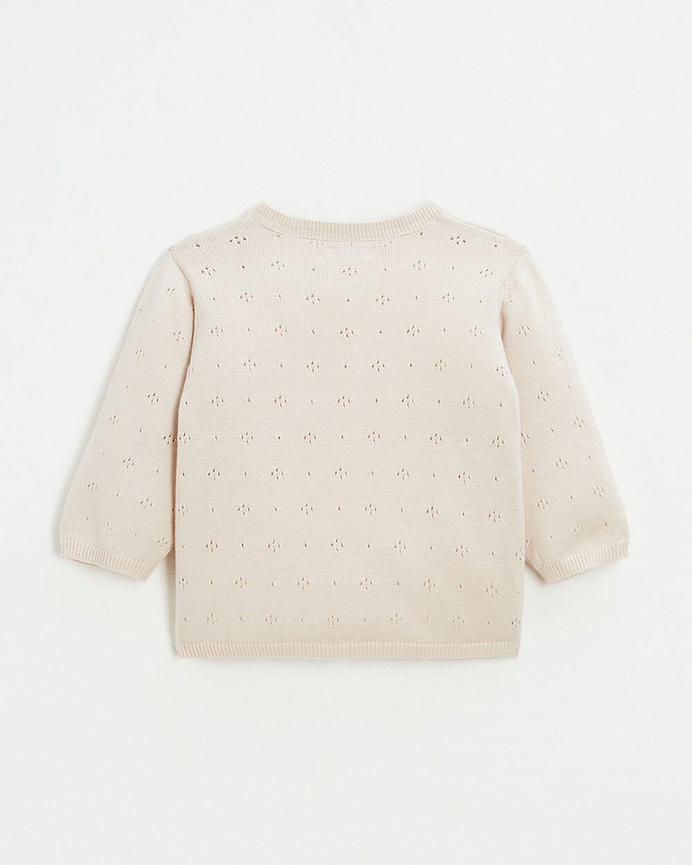 Cardigan en tricot ajouré Coloris rose Natalys