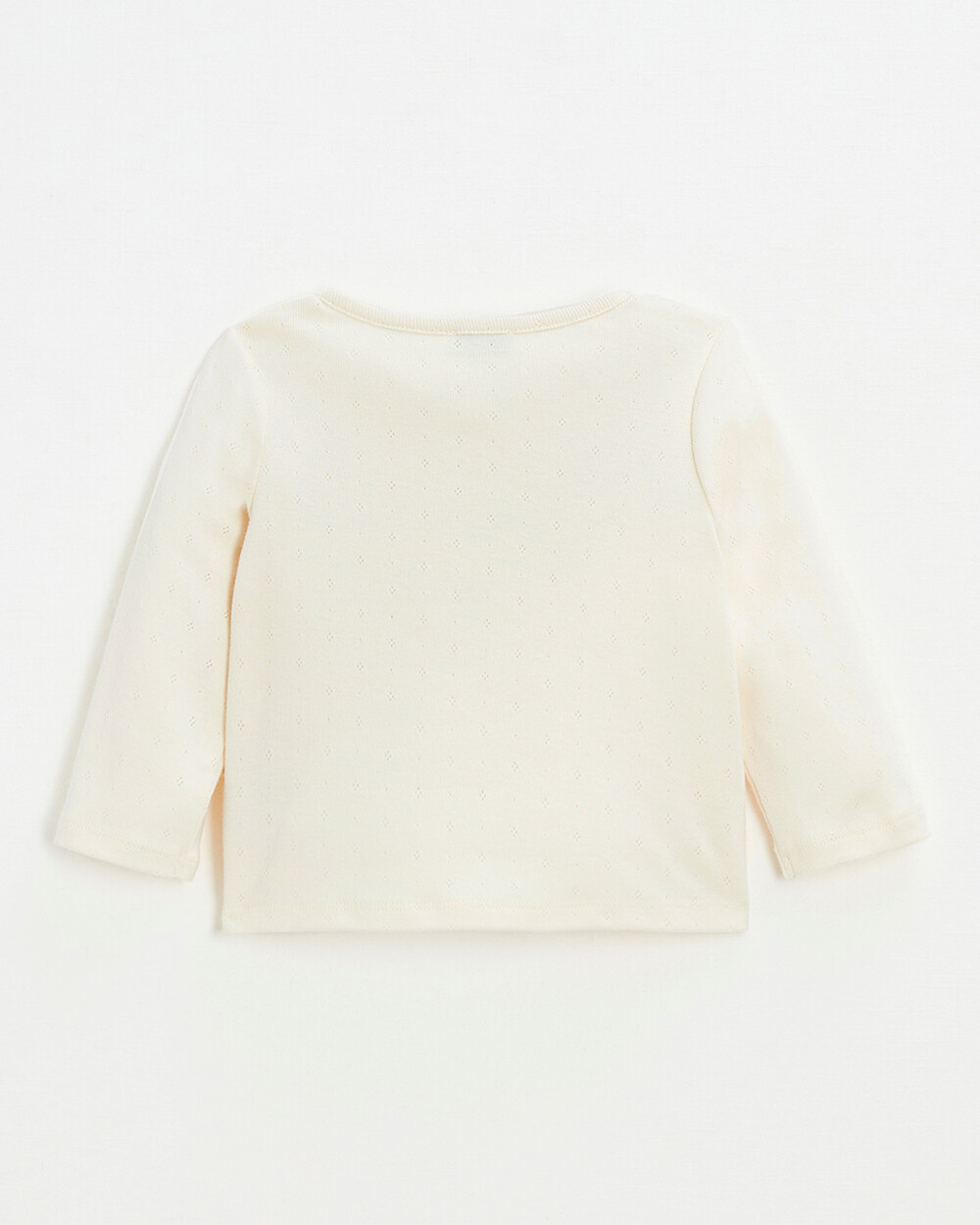 Cardigan en côtes en coton Coloris craie Natalys