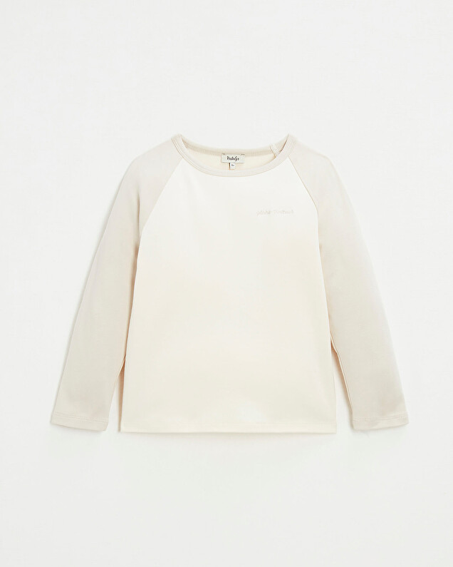Tee-shirt bicolore brodé Coloris écru Natalys
