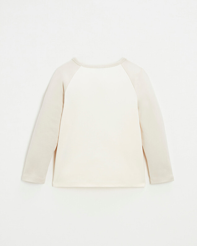Tee-shirt bicolore brodé Coloris écru Natalys