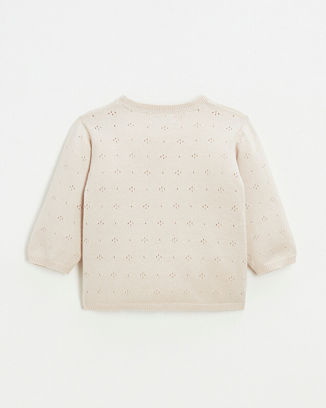 Cardigan en tricot ajouré Coloris rose  Natalys