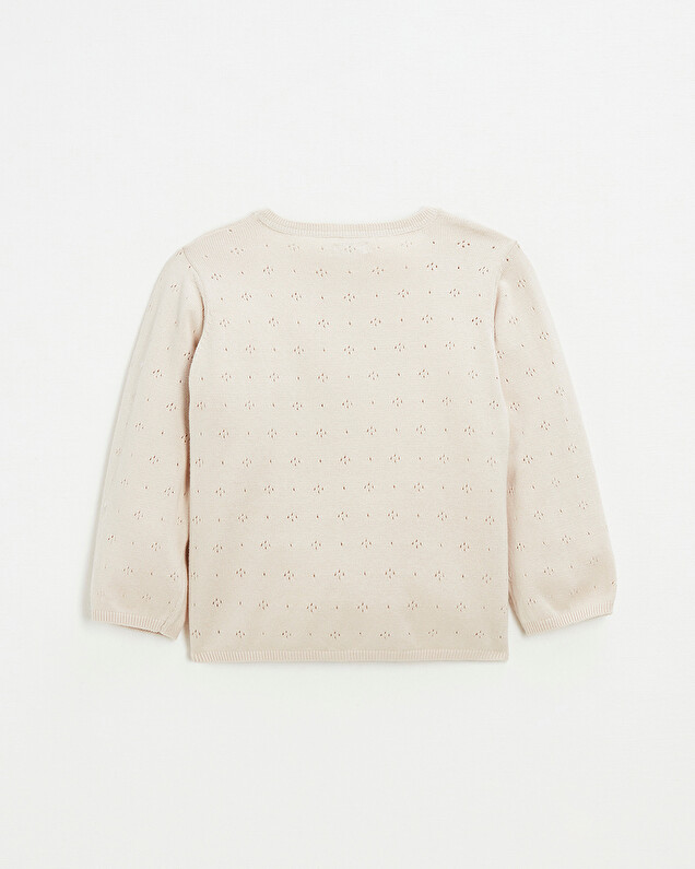 Cardigan en tricot ajouré Coloris rose  Natalys