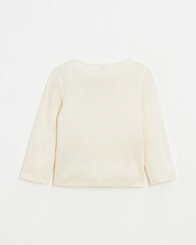 Cardigan en côtes en coton Coloris craie  Natalys