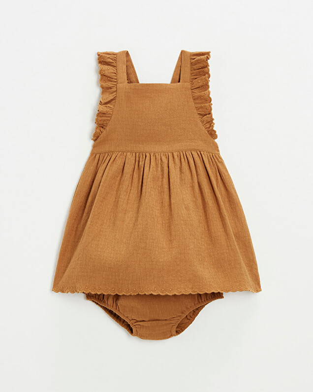 Robe en crêpe Coloris bronze Natalys