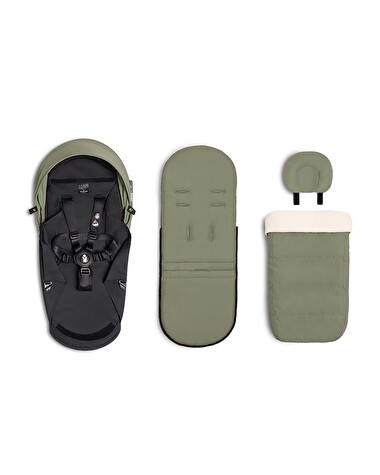 Pack poussette nouveau-n&eacute; YOYO 0+ Coloris olive  Stokke