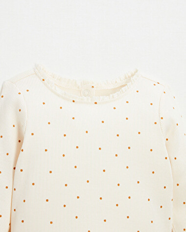 Tee-shirt imprim&eacute; pois Coloris &eacute;cru  Natalys