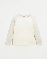 Tee-shirt bicolore brodé Coloris écru Natalys