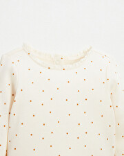 Tee-shirt imprim&eacute; pois Coloris &eacute;cru  Natalys