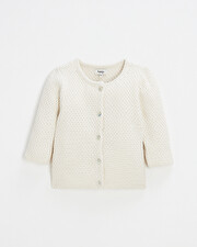Cardigan en tricot fantaisie Coloris &eacute;cru  Natalys