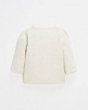 Cardigan en tricot fantaisie Coloris &eacute;cru  Natalys