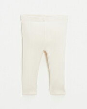 Legging en côtes en coton Coloris craie Natalys