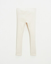 Legging en côtes en coton Coloris craie Natalys