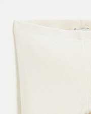 Legging en côtes en coton Coloris craie Natalys