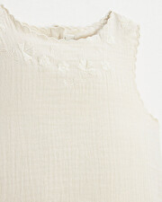 Blouse sans manches brodée Coloris naturel Natalys