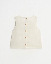 Blouse sans manches brodée Coloris naturel Natalys