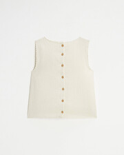 Blouse sans manches brodée Coloris naturel Natalys