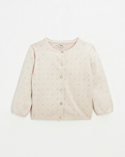 Cardigan en tricot ajouré Coloris rose Natalys