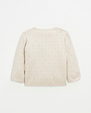 Cardigan en tricot ajouré Coloris rose Natalys