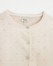 Cardigan en tricot ajouré Coloris rose Natalys