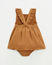Robe en crêpe Coloris bronze Natalys