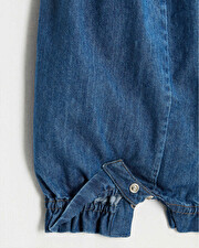 Combinaison courte en denim Coloris bleu Natalys