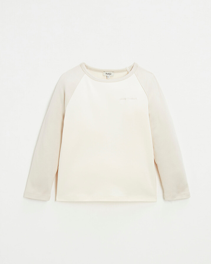 Tee-shirt bicolore brodé Coloris écru Natalys