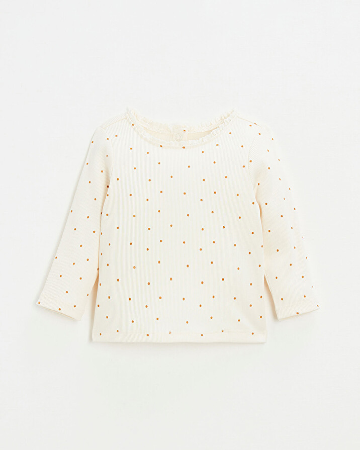 Tee-shirt imprim&eacute; pois Coloris &eacute;cru  Natalys