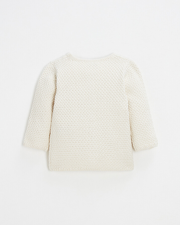 Cardigan en tricot fantaisie Coloris &eacute;cru  Natalys