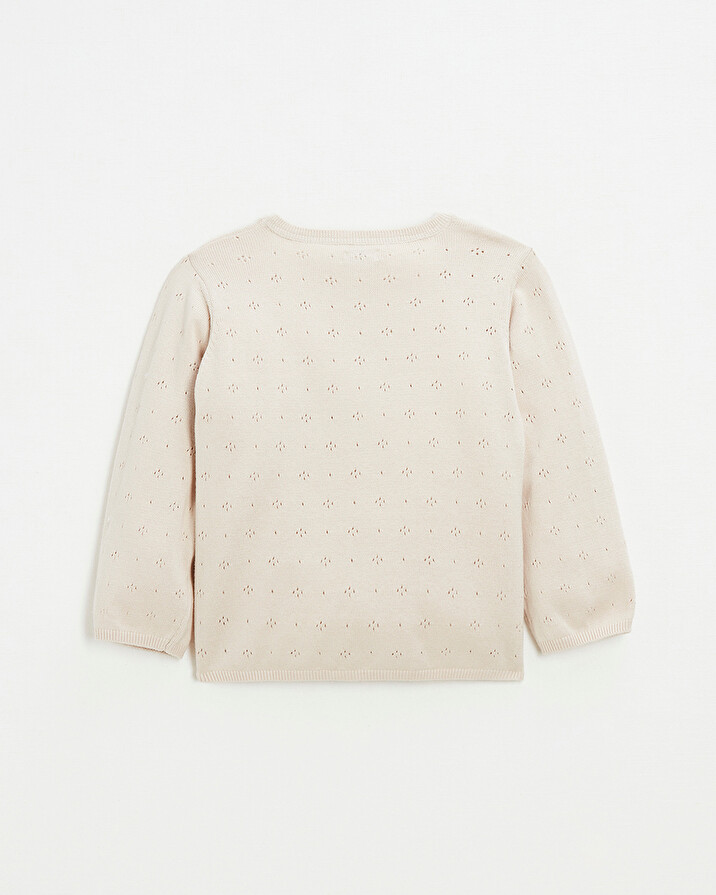 Cardigan en tricot ajouré Coloris rose Natalys