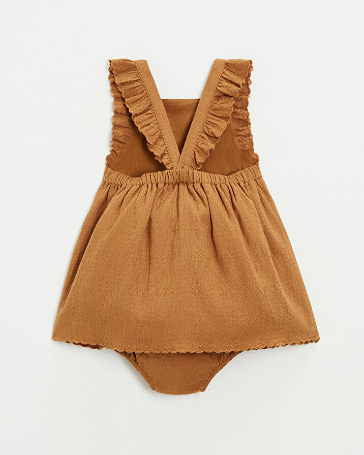 Robe en crêpe Coloris bronze Natalys