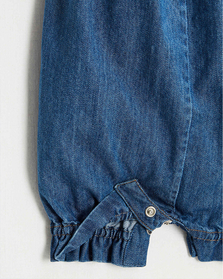 Combinaison courte en denim Coloris bleu Natalys