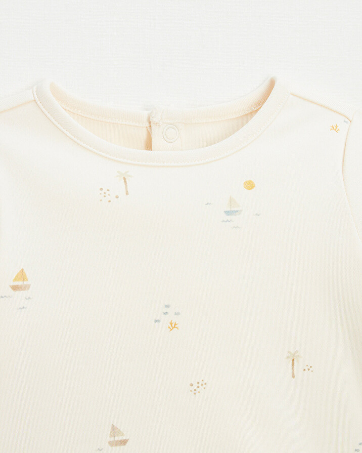 Tee-shirt imprimé marin Coloris écru Natalys