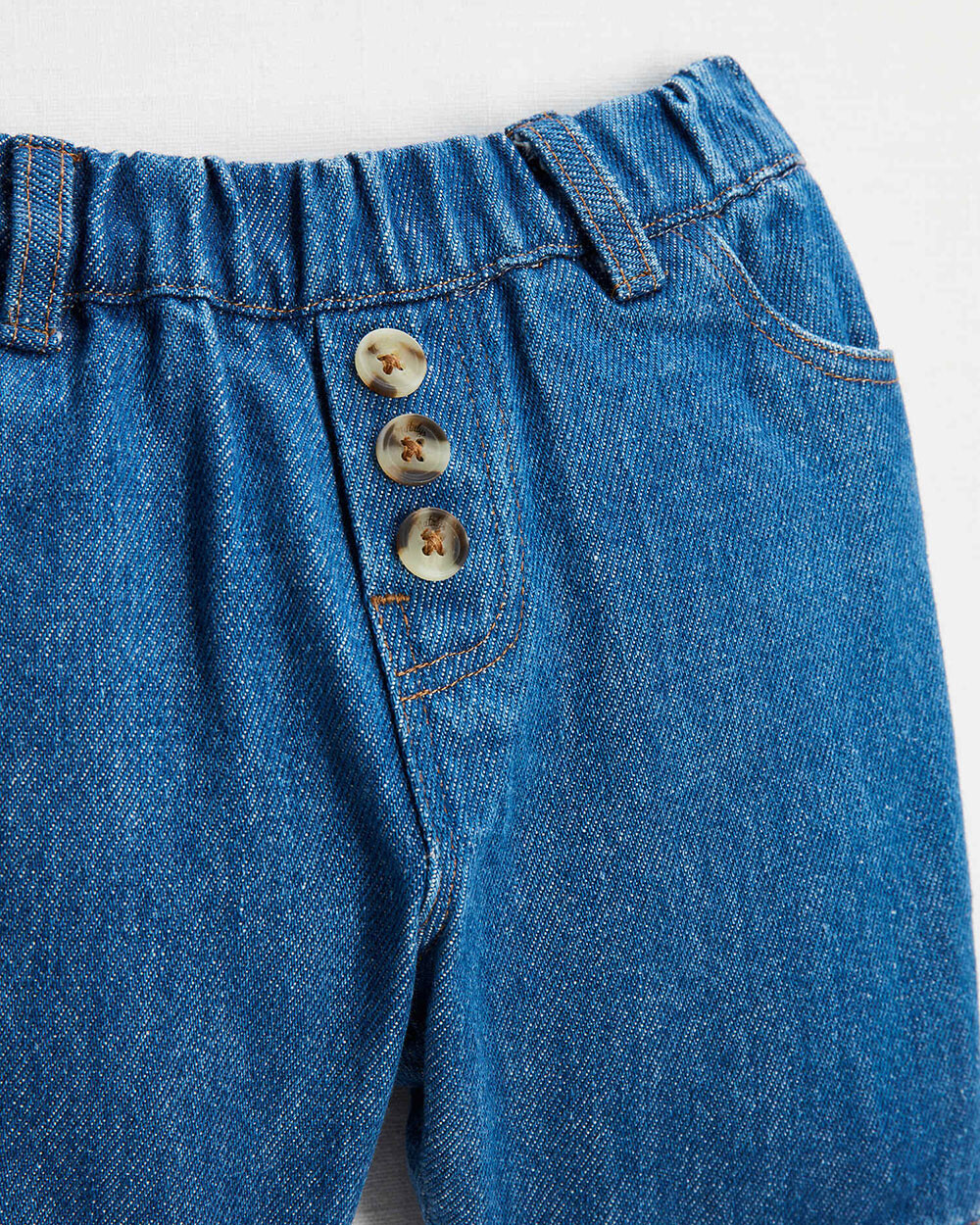 Bermuda en denim brut Coloris bleu foncé Natalys